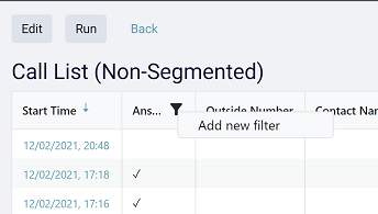 Column Filter